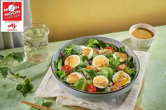 salad rong nho xốt m&egrave; rang