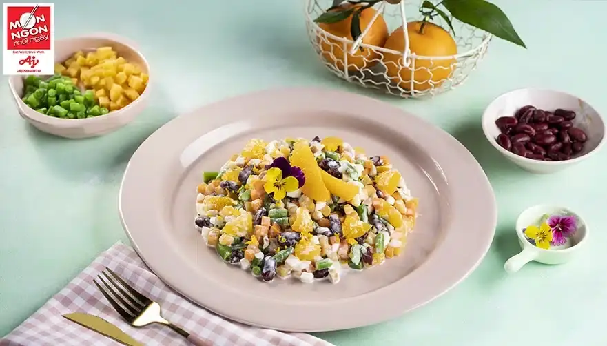 salad cam đậu đỏ