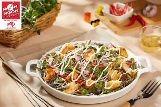 Ếch xé phay trộn rau mầm: Món nhắm đơn giản ngon lạ