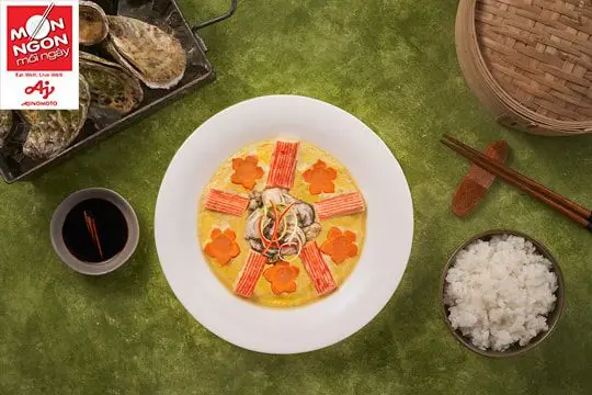 Trứng hấp h&agrave;u rong biển