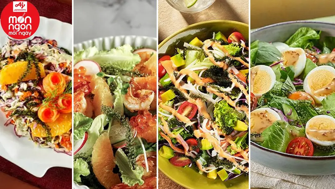 4 cach lam salad rong nho