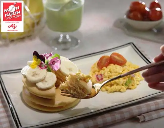 Pancake trứng khuấy thơm lạ, món mới cả nhà nên thử