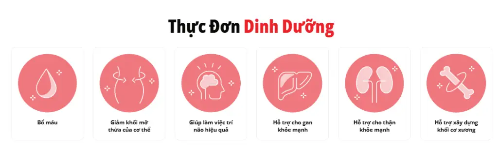 thực đơn bữa ăn dinh dưỡng