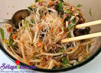 c&aacute;ch l&agrave;m miến trộn chua cay 5