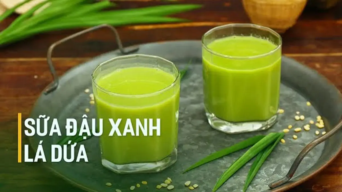 C&aacute;ch l&agrave;m sữa đậu xanh l&aacute; dứa