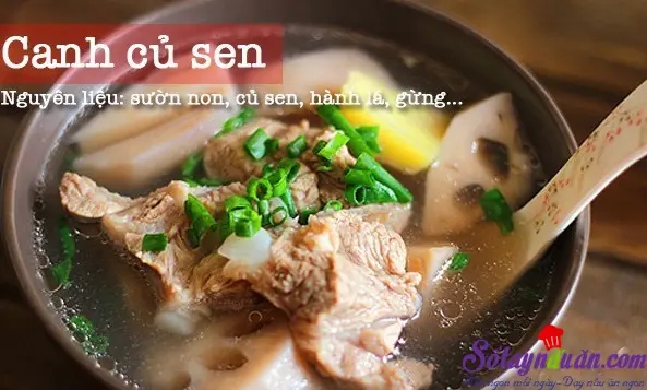 Canh củ sen hầm sườn non