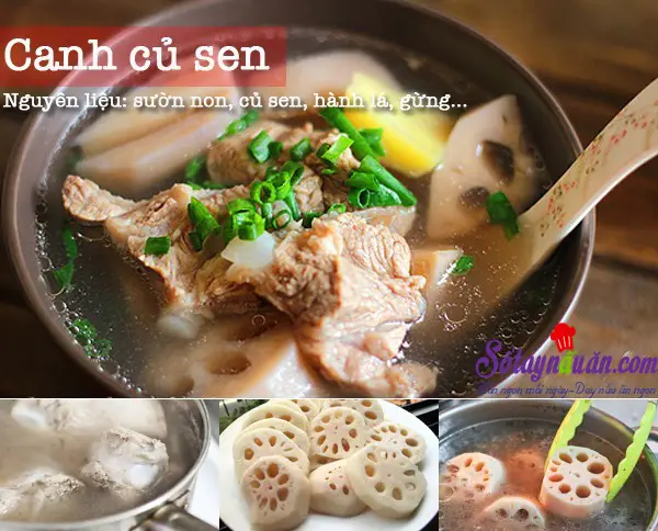 Canh củ sen hầm sườn non 1