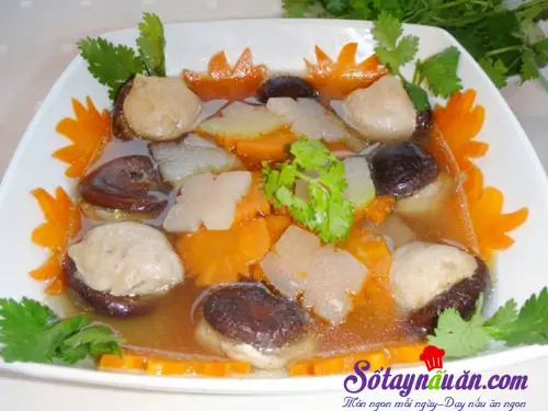 Hướng dẫn nấu canh mọc nấm hương 5