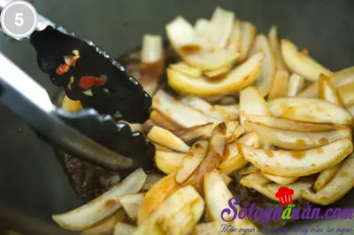 Thịt b&ograve; x&agrave;o h&uacute;ng quế 5