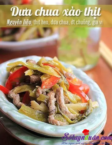 Dưa chua xào thịt nạc