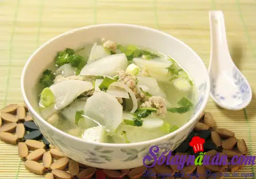 Hướng dẫn cách nấu canh củ cải trắng với thịt ngon ngọt thanh
