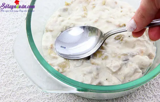 c&aacute;ch l&agrave;m m&oacute;n chả g&agrave; nấm chi&ecirc;n gi&ograve;n 3