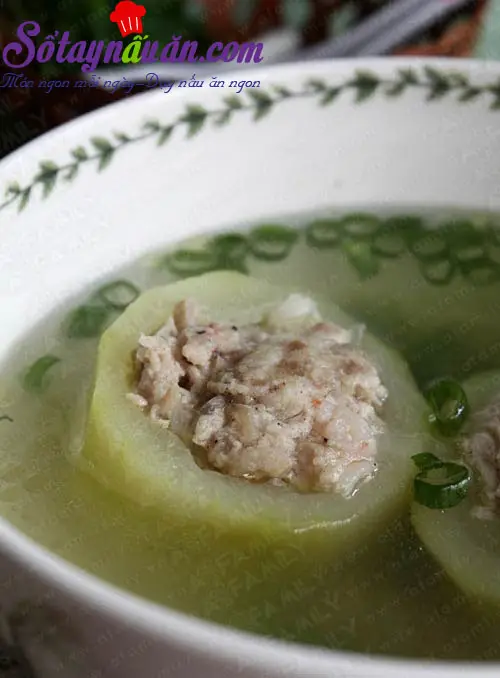 Hướng dẫn nấu canh bí đao nhồi thịt