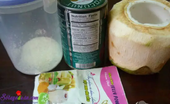 c&aacute;ch l&agrave;m thạch dừa xi&ecirc;m 2