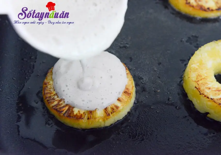 c&aacute;ch l&agrave;m b&aacute;nh pancake chuối dứa