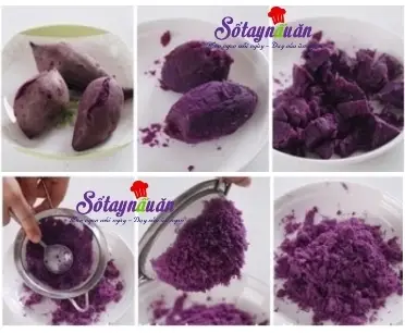 C&aacute;ch l&agrave;m b&aacute;nh trung thu hạt sen khoai lang t&iacute;m