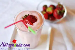 Sinh tố dâu tây sữa chua bổ dưỡng