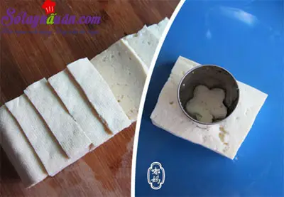 C&aacute;ch l&agrave;m đậu phụ chi&ecirc;n trứng c&uacute;t k&egrave;m xốt ngon tuyệt hảo 1