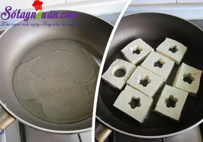 C&aacute;ch l&agrave;m đậu phụ chi&ecirc;n trứng c&uacute;t k&egrave;m xốt ngon tuyệt hảo 3