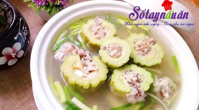 C&aacute;ch nấu canh mướp đắng nhồi thịt thanh m&aacute;t ng&agrave;y h&egrave;