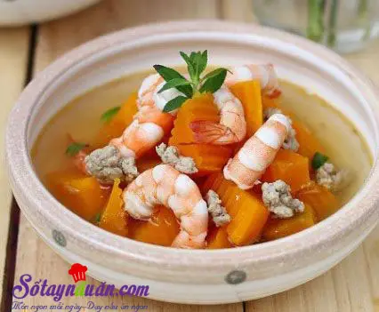 C&aacute;ch nấu canh b&iacute; đỏ nấu t&ocirc;m sườn tuyệt ngon 