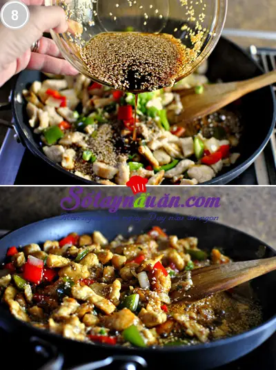 lạ miệng với m&oacute;n g&agrave; x&agrave;o vừng 8