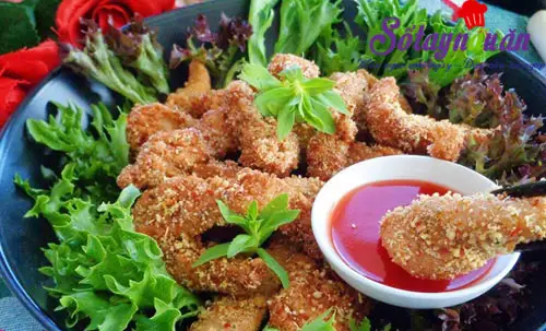 Thịt g&agrave; chi&ecirc;n c&ugrave;ng gạo rang 6