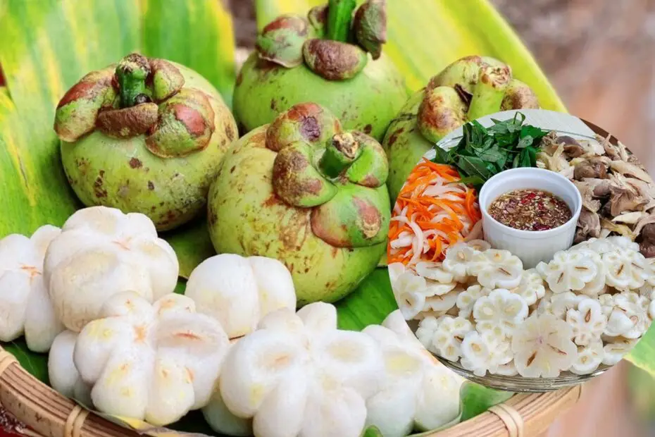 C&aacute;ch l&agrave;m nộm g&agrave; măng cụt 2