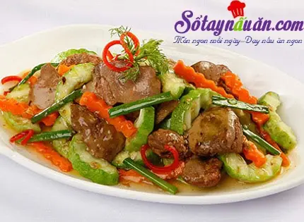 Học nấu gan gà xào chua ngọt