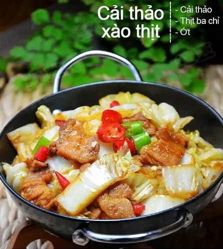 Hướng dẫn cách làm cải thảo xào thịt thơm ngon