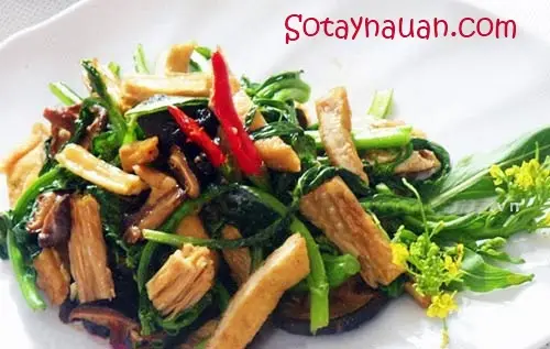 Hướng dẫn cách làm cải xào nấm hương – Món ngon dễ làm