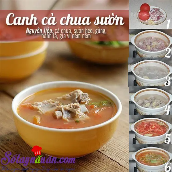 Hướng dẫn cách làm món xương sườn nấu canh chua siêu ngon